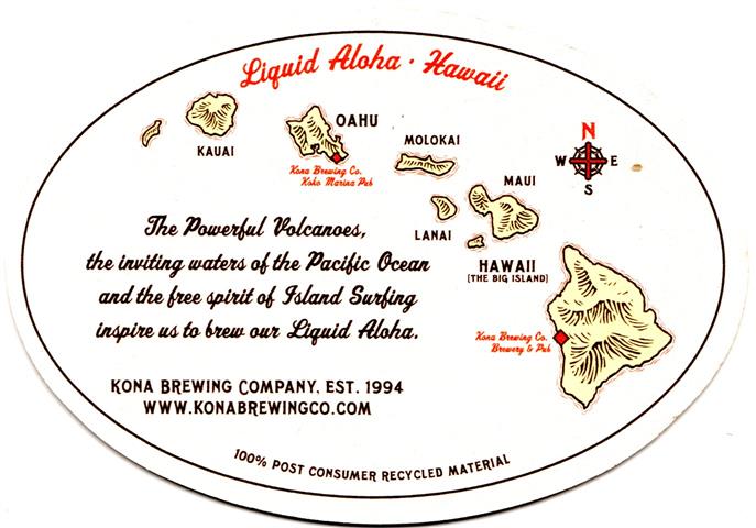 kailua-kona hi-usa kona oval 1b (160-liqid aloha hawaii)